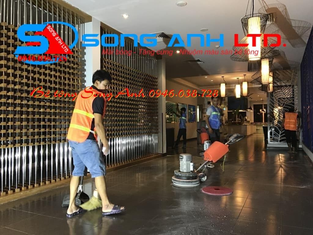 Đánh bóng sàn đá granite mabre tại Đà Nẵng