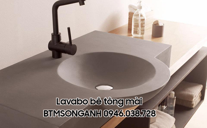 Lavabo bê tông mài