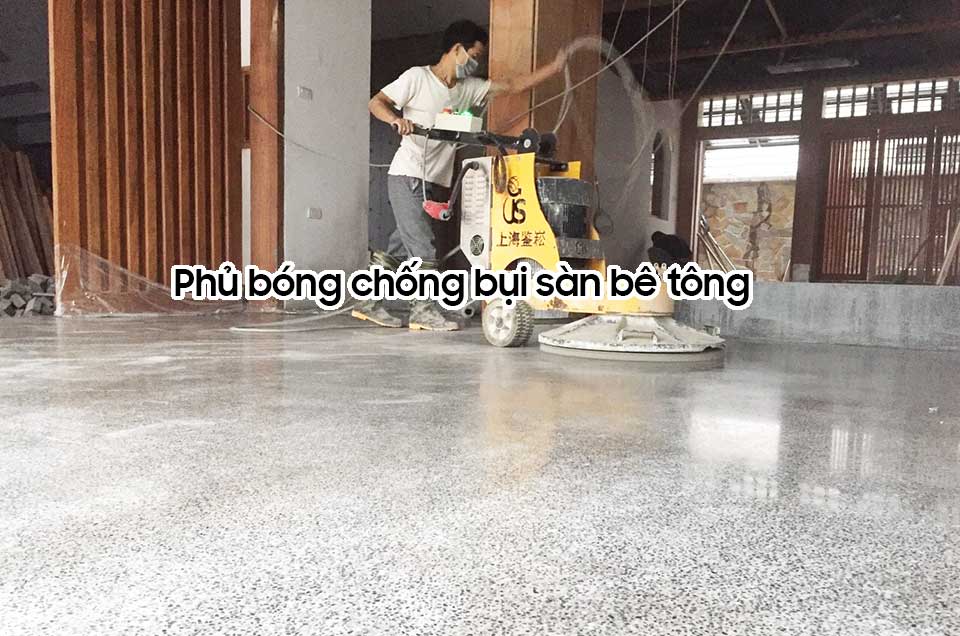 Phủ bóng chống bụi sàn bê tông