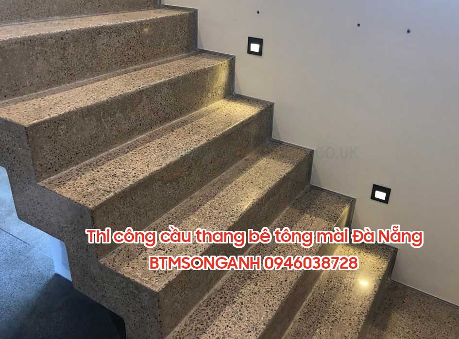 Thi công cầu thang bê tông mài tại Đà Nẵng