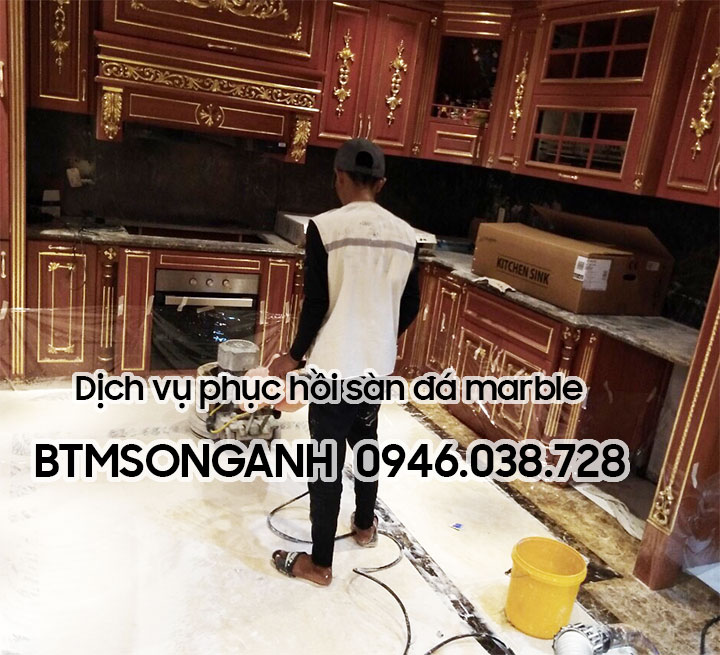 Dịch vụ phục hồi sàn đá marble