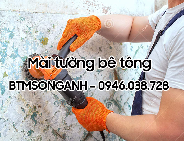 Mài tường bê tông