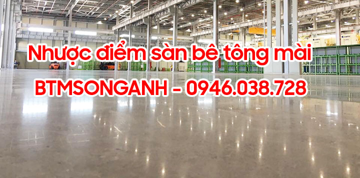 Nhược điểm sàn bê tông mài