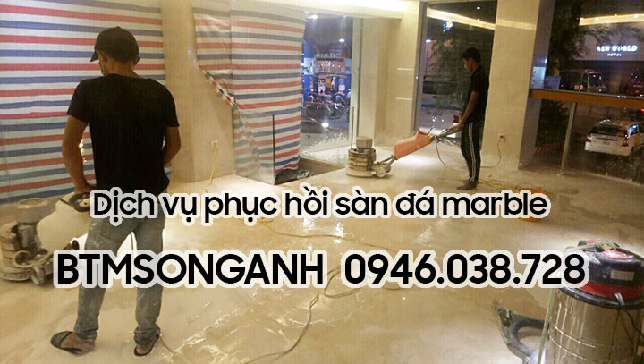 Phục hồi sàn đá marble