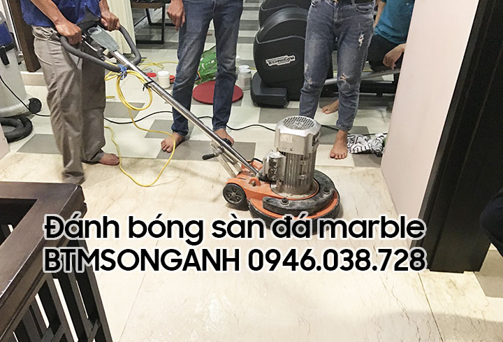 Đánh bóng sàn đá marble