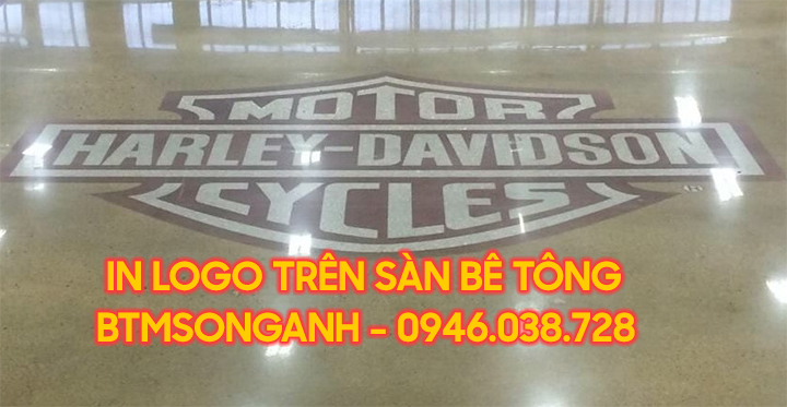 Dịch vụ in logo trên sàn bê tông