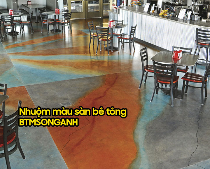 Nhuộm màu sàn bê tông