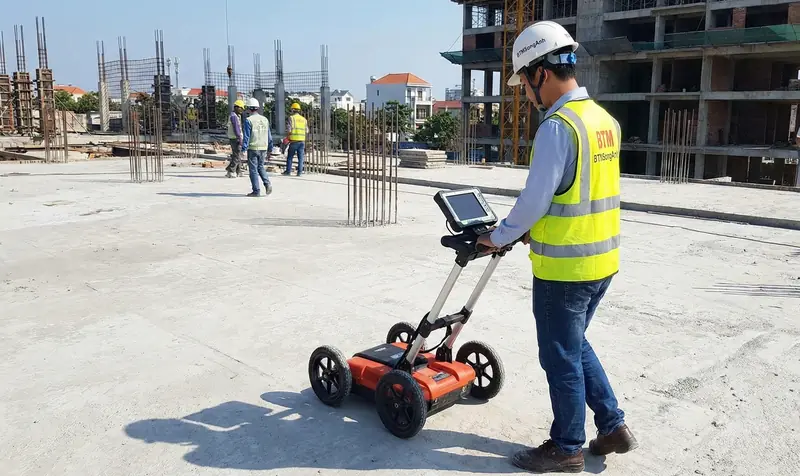 Quét Radar (GPR) trước khi khoan cắt bê tông