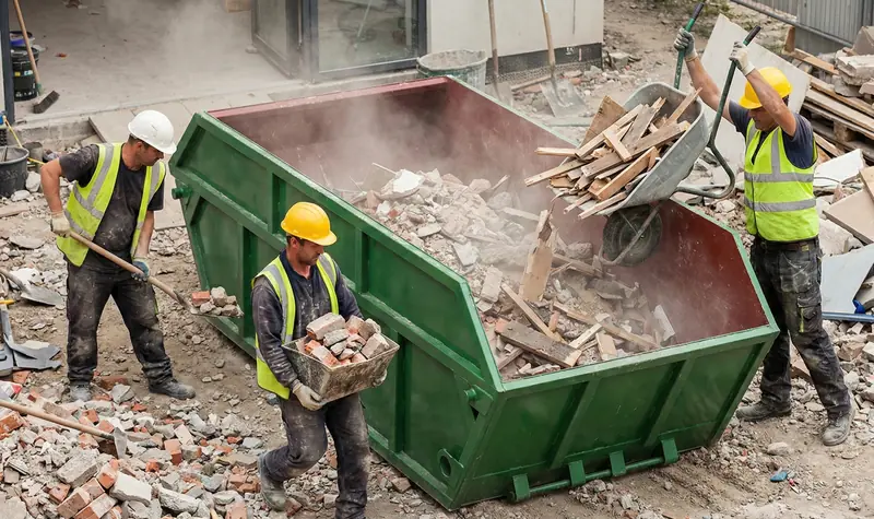 Công nhân thu gom rác thải